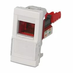 Prise RJ45 Cat.6 UTP ½ Module Efapel Quadra & Latina (45x45)