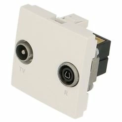 Prise TV + FM Type Passage Efapel Quadra & Latina (45x45)