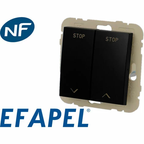 Interrupteur Double De Volet Roulant Noir Mat Efapel Logus 90 1 Interrupteur Double De Volet Roulant Noir Mat Efapel Logus 90