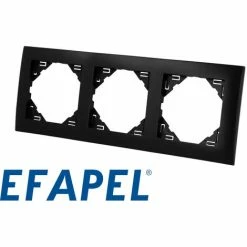 Plaque De Finition Noir Mat Triple Efapel Logus 90