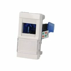 Prise RJ45 Cat.6A UTP ½ Module Efapel Quadra & Latina (45x45)