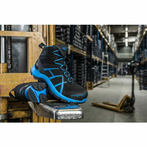 HAIX Black Eagle Safety 40 Mid Black/blue Moderne-sportif, Design Combiné Avec La Technologie De Sécurité Innovante. 42 UK 8.0 / EU 42 4 HAIX Black Eagle Safety 40 Mid Black/blue Moderne-sportif, Design Combiné Avec La Technologie De Sécurité Innovante. 42 UK 8.0 / EU 42 – Image 4